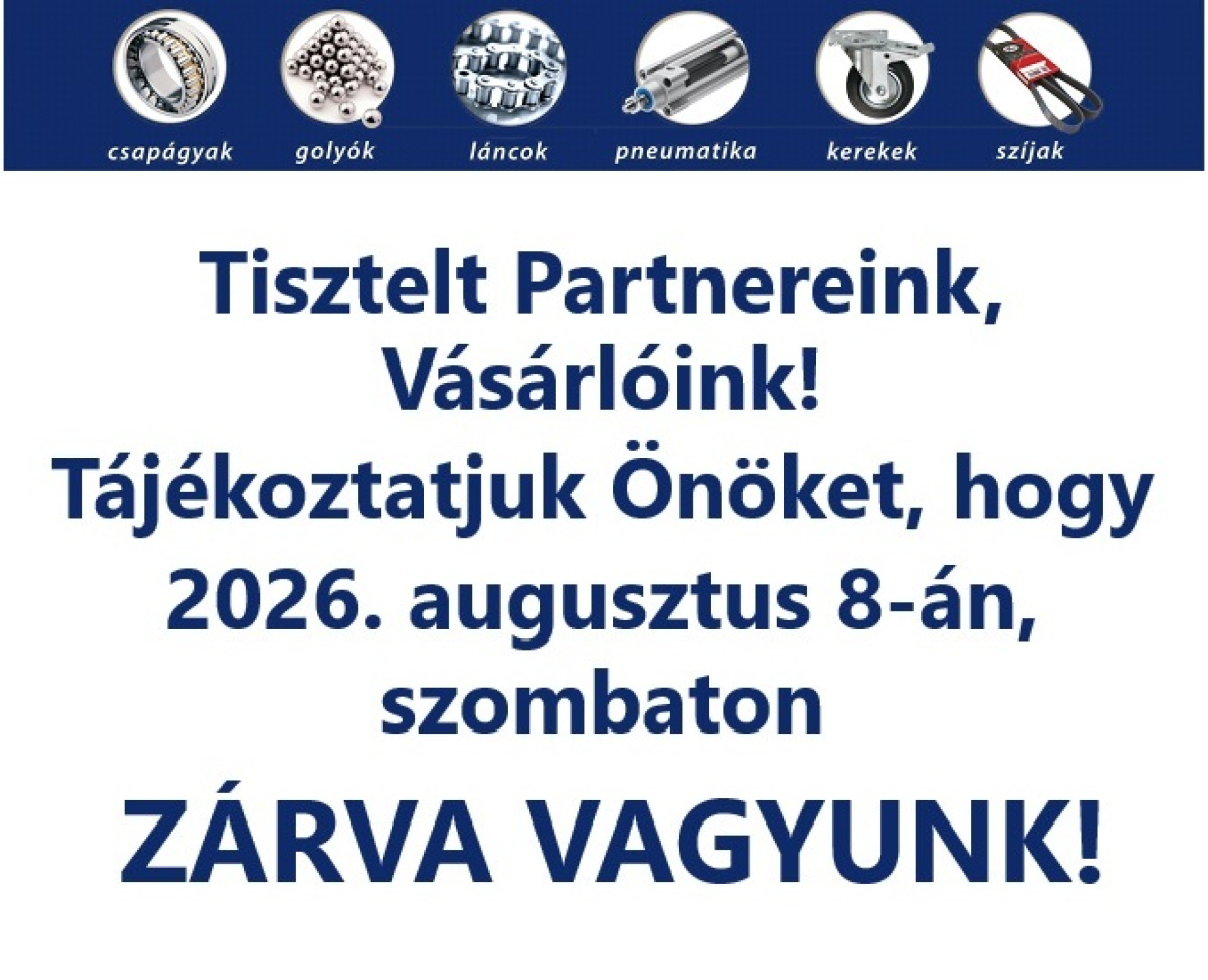 ---------- Zárva vagyunk! ----------